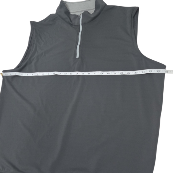 Peter Millar Crown Sport Galway Performance Quarter Zip Vest Gray Mens XXL Golf - Picture 11 of 12
